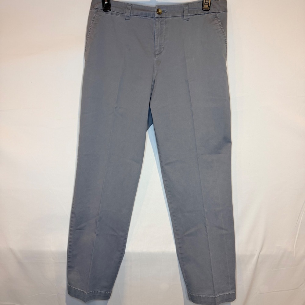 Faded Glory Womens Gray Chino Pants Straight Leg Stretch Size 14A